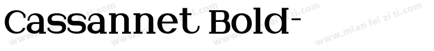 Cassannet Bold字体转换
